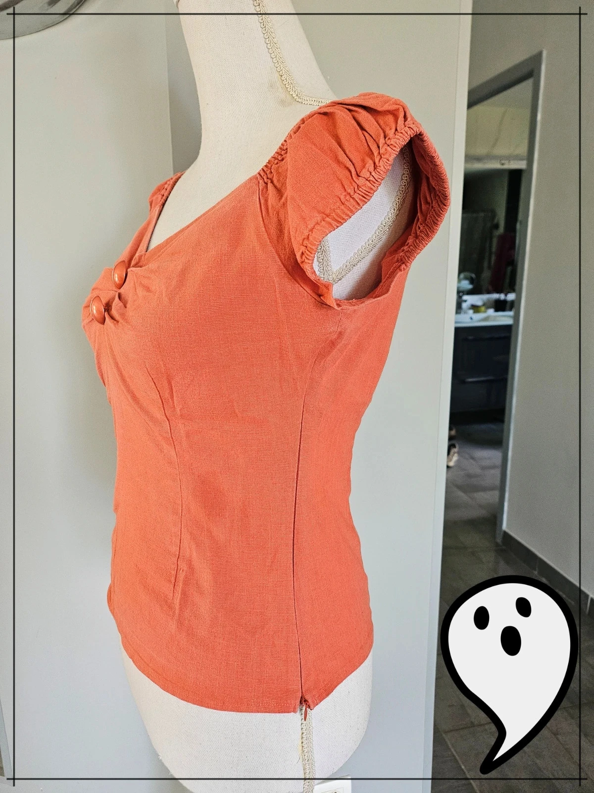 roupa Collectif Vintage pin up retrô rockabilly laranja – photo 4